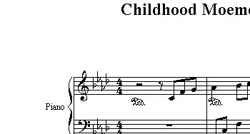Childhood Moemory 童年(钢琴谱)