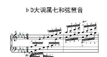第八级21.♭D大调属七和弦琶音(钢琴谱)