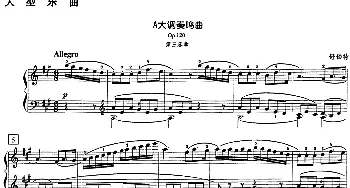 钢琴教程第八级 大型乐曲(钢琴谱) 舒伯特
