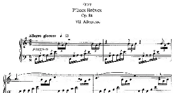 Pieces Breves Op.84(钢琴谱) 加布里埃尔·福雷
