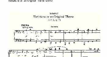 Variations on an Original Theme D.813(钢琴谱)