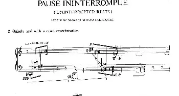 Pause Ininterrompue (钢琴谱) 武满彻(Toru Takemitsu)