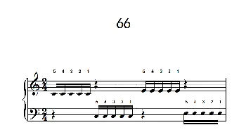 增强手腕及手指弹性的轮指练习 66(钢琴谱)