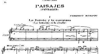 Paisajes(钢琴谱) 费德里克·蒙波