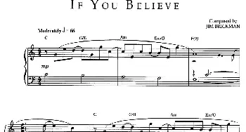 If You Believe(钢琴谱) Jim Brickman (金布来克曼）