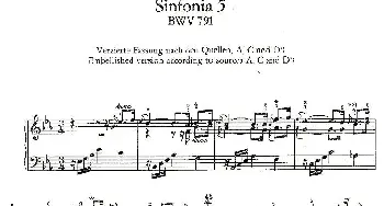 Sinfonia 5 BWV-791(钢琴谱) 巴赫