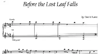 Before The Last Leaf Falls(钢琴谱) [美]大卫·兰兹(David Lanz)