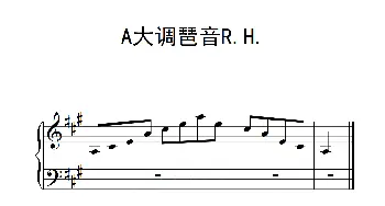 第二级 A大调琶音R H(钢琴谱)