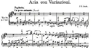 Aria con Variazioni 之十(钢琴谱) J.S.Bach