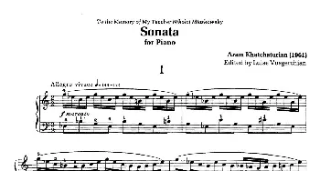 Piano Sonata in E-flat Major Op.95(钢琴谱) 阿拉姆·伊里奇·哈恰图良