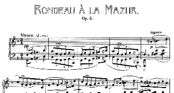 Rondo A La Mazurka Op.5(钢琴谱) 肖邦-chopin