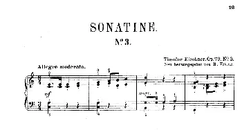 Five Sonatinas Op.70(钢琴谱) 狄奥多·柯希纳