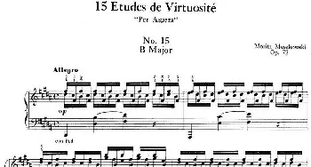 15 Etudes de Virtuosité Op.72 No.15(钢琴谱) 莫什科夫斯基