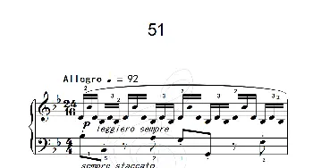 练习曲 51(钢琴谱)