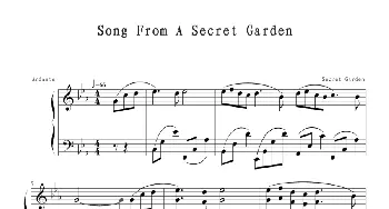 song from a secret garden(钢琴谱) 神秘园
