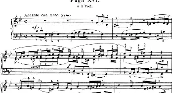 巴赫《平均律钢琴曲集·第一卷》之赋格曲(钢琴谱) 巴赫