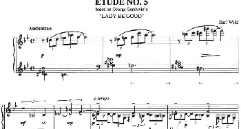 Etude 5.Lady Be Good(钢琴谱) 乔治·格什温
