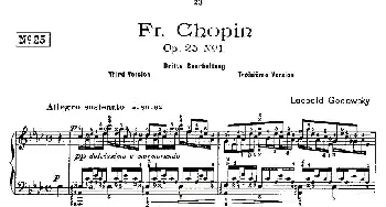 肖邦《练习曲》Fr.Chopin Op.25 No1-3(钢琴谱) Godowsky改编