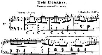 Trois Ecossaises Op.72-3 (钢琴谱) 肖邦-chopin