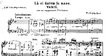 降B大调莫扎特主题变奏曲 Op.2(钢琴谱) 肖邦-chopin