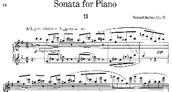 塞缪尔·巴伯 - 降e小调钢琴奏鸣曲 op.26 v.2(钢琴谱) 塞缪尔·巴伯