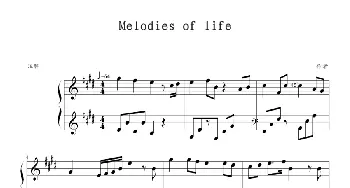 melodies of lifes(钢琴谱) 最终幻想
