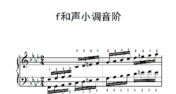 第九级18.f和声小调音阶(钢琴谱)