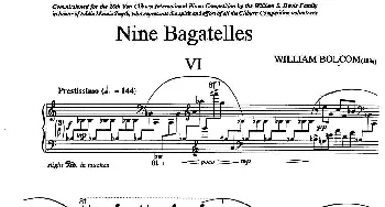 Nine Bagatelles (钢琴谱) 威廉·博尔科姆