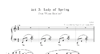 Lady of Spring(钢琴谱) 久石让