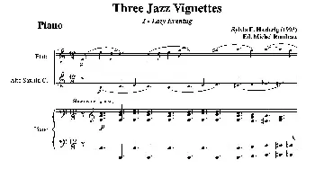 Three jazz vignettes(钢琴谱)