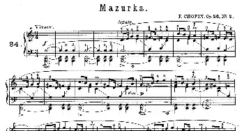 Trois Mazurkas Op.56(钢琴谱) 肖邦-chopin