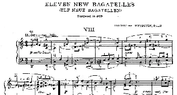贝多芬钢琴小品Op.119 之八(钢琴谱) 贝多芬