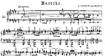 Quatre Mazurkas Op.30(钢琴谱) 肖邦-chopin