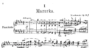 4首波兰民族舞曲 Op.55(钢琴谱) 莫里兹·莫什科夫斯基