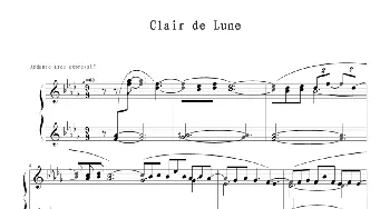 Clair de Lune(钢琴谱) 德彪西