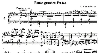 肖邦钢琴练习曲 Op.10之四(钢琴谱) 肖邦