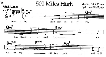 500 Miles High(钢琴谱)