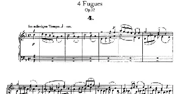 Four Fugues Op·72(钢琴谱) 罗伯特·舒曼