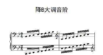 第六级 降B大调音阶(钢琴谱)