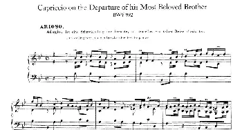 Capriccio in B-flat Major BWV 992(钢琴谱) 约翰·塞巴斯蒂安·巴赫