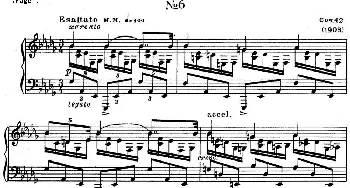 斯克里亚宾8首钢琴练习曲 Op42(钢琴谱) 斯克里亚宾