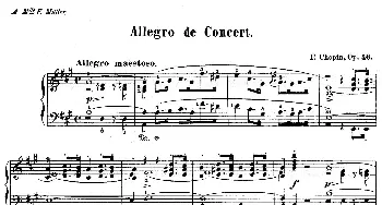 Allegro de Concerto Op.46(钢琴谱) 弗雷德里克·弗朗索瓦·肖邦