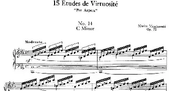 15 Etudes de Virtuosité Op.72 No.14(钢琴谱) 莫什科夫斯基