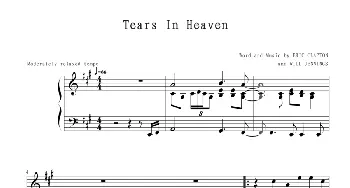 Tears In Heaven(钢琴谱) ERIC CLAPTON