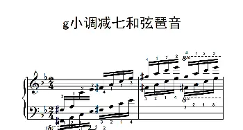 第八级16.g小调减七和弦琶音(钢琴谱)