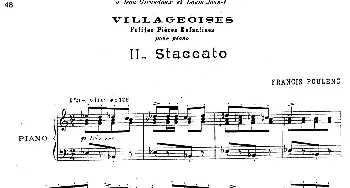 Villageoises(钢琴谱) 弗朗西斯·普朗克