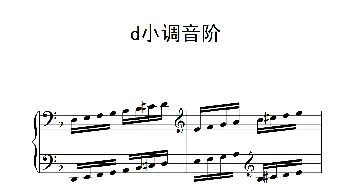 第四级 d小调音阶(钢琴谱)