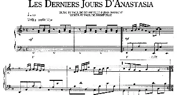 Les Derniers Jours D‘Anastasia(钢琴谱)