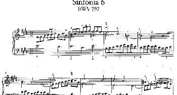 Sinfonia 6 BWV-792(钢琴谱)