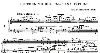 FIFTEEN THREE-PART INVETIONS之二(钢琴谱) Bach(巴赫）